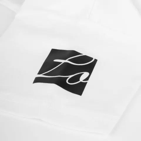 Флекс: Футболка женская с круглым вырезом Lady 220 белая — пример нанесения логотипа