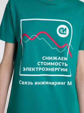DTF-печать: Футболка унисекс Regent 150 — пример нанесения логотипа