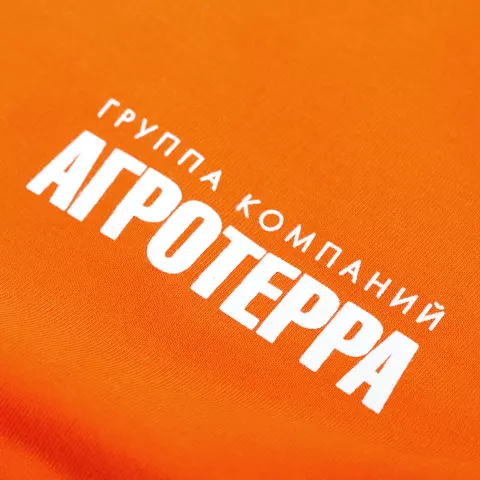 Шелкография: Футболка унисекс T-bolka 140 — пример нанесения логотипа