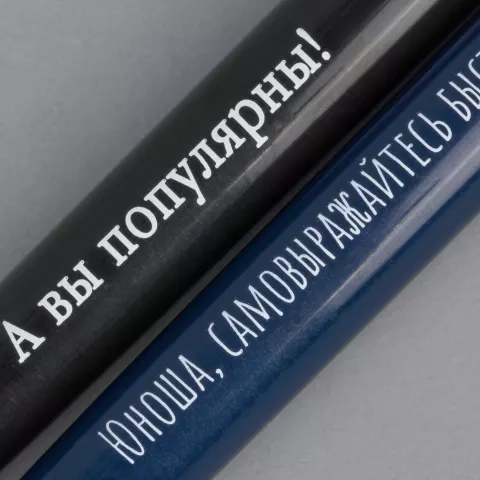 Тампопечать: Ручка шариковая Popular — пример нанесения логотипа
