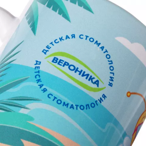 Сублимация: Кружка Orca Premium для сублимационной печати — пример нанесения логотипа