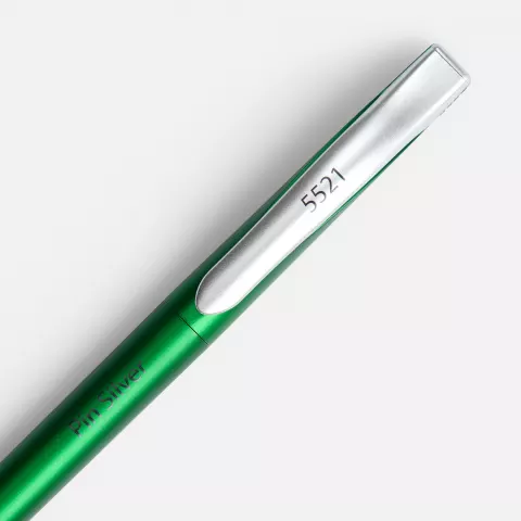 Тампопечать: Ручка шариковая Pin Silver — пример нанесения логотипа