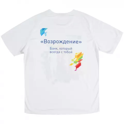 Сублимация: Футболка женская Sporty Women 140 — пример нанесения логотипа