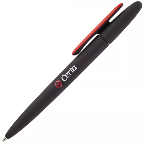 УФ-печать: Ручка шариковая Prodir DS5 TRR-P Soft Touch — пример нанесения логотипа
