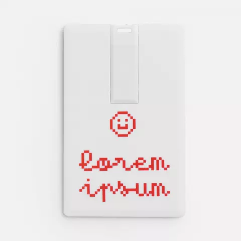 Тампопечать: Флешка Card — пример нанесения логотипа