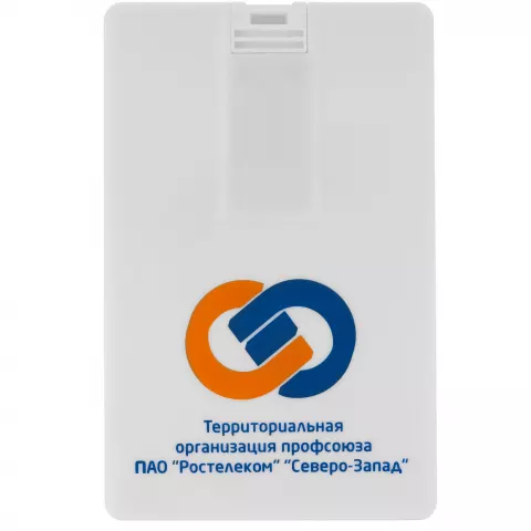 Тампопечать: Флешка Card — пример нанесения логотипа