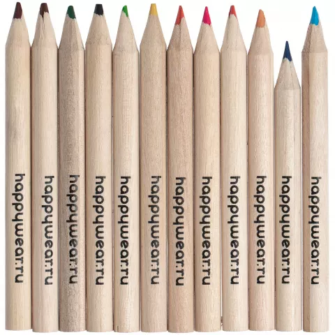 Тампопечать: Набор цветных карандашей Pencilvania Middle — пример нанесения логотипа