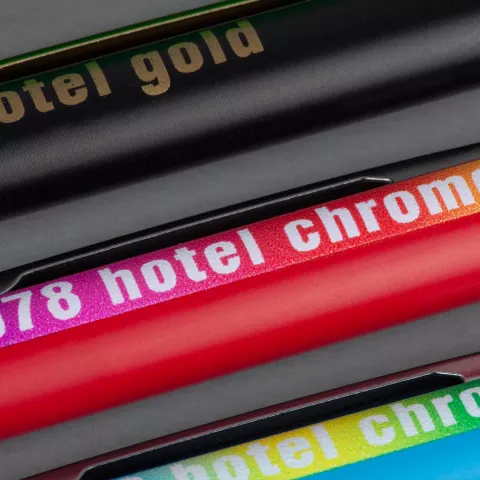 УФ-печать: Ручка шариковая Hotel Chrome — пример нанесения логотипа