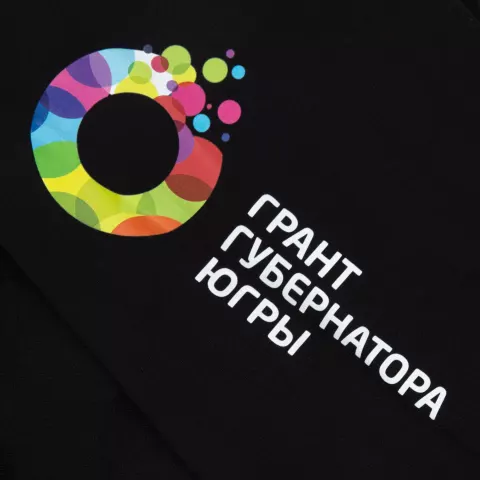 DTF-печать: Толстовка на молнии с капюшоном Unit Siverga — пример нанесения логотипа