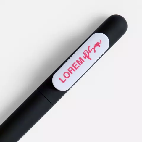 Тампопечать: Ручка шариковая Swiper Soft Touch — пример нанесения логотипа