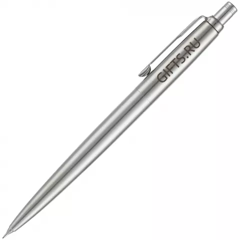 Лазерная гравировка: Карандаш механический Parker Jotter Stainless Steel Core B61 — пример нанесения логотипа