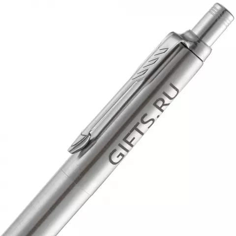 Лазерная гравировка: Карандаш механический Parker Jotter Stainless Steel Core B61 — пример нанесения логотипа