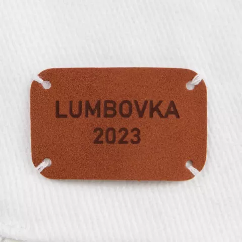 Тиснение: Лейбл Eta Nubuck — пример нанесения логотипа