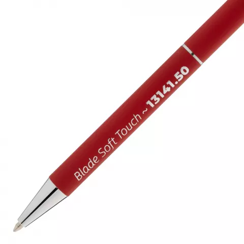Лазерная гравировка: Ручка шариковая Blade Soft Touch — пример нанесения логотипа