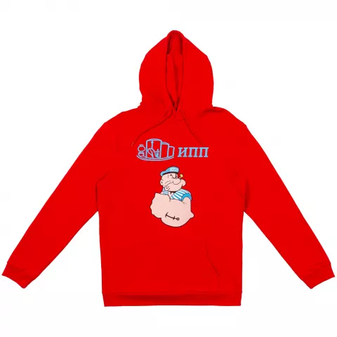 Прямая печать на ткани: Толстовка с капюшоном унисекс Hoodie — пример нанесения логотипа