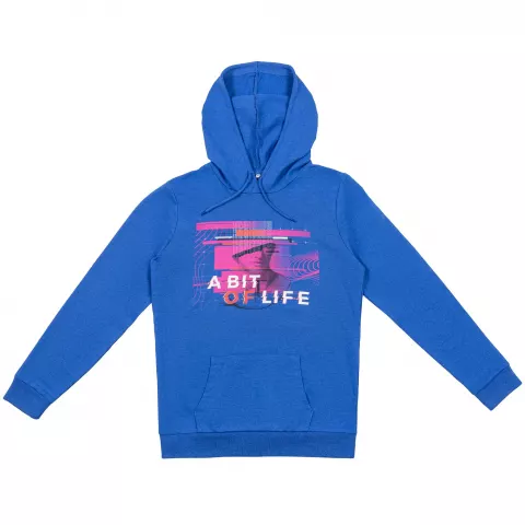 Прямая печать на ткани: Толстовка с капюшоном унисекс Hoodie — пример нанесения логотипа