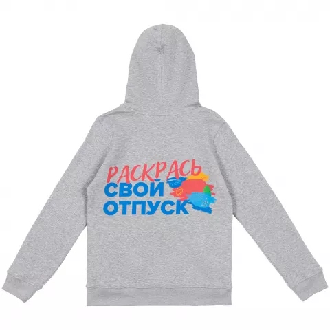Прямая печать на ткани: Толстовка с капюшоном унисекс BNC Inspire (Organic) — пример нанесения логотипа