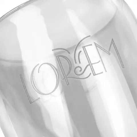 Деколь: Стакан с двойными стенками Glass Big Bubble — пример нанесения логотипа