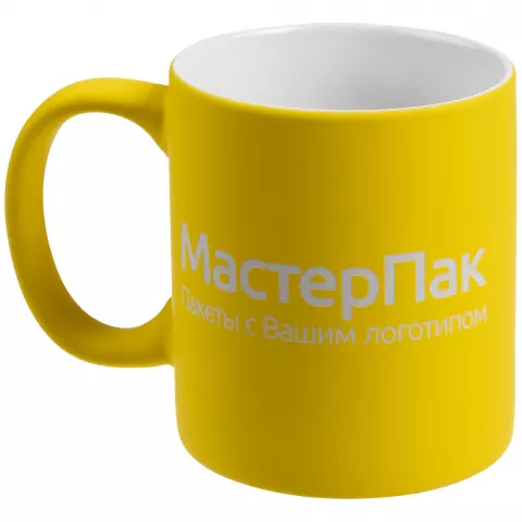 Круговая гравировка: Кружка Promo Soft с покрытием софт-тач — пример нанесения логотипа