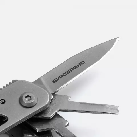 Лазерная гравировка: Мультитул Ganzo G104S — пример нанесения логотипа