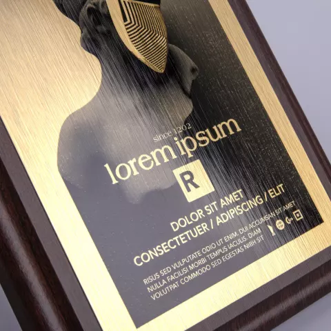 Сублимация: Плакетка Plaque — пример нанесения логотипа