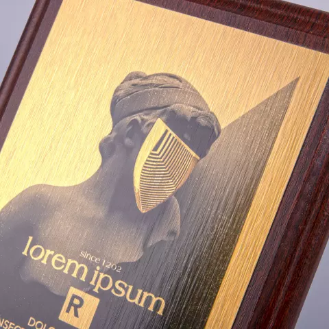 Сублимация: Плакетка Plaque — пример нанесения логотипа
