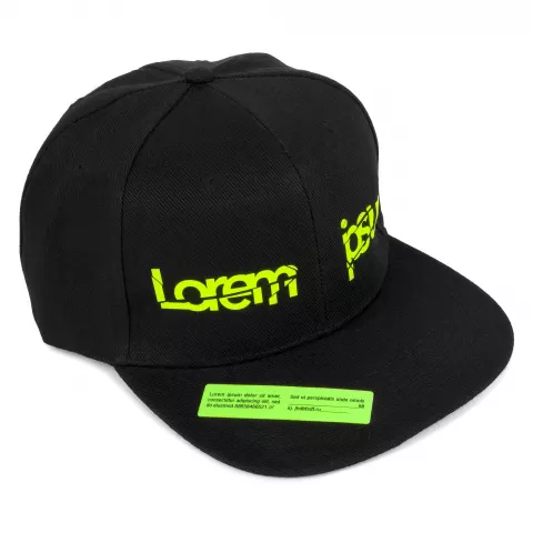 Флекс: Бейсболка Snapback с прямым козырьком — пример нанесения логотипа