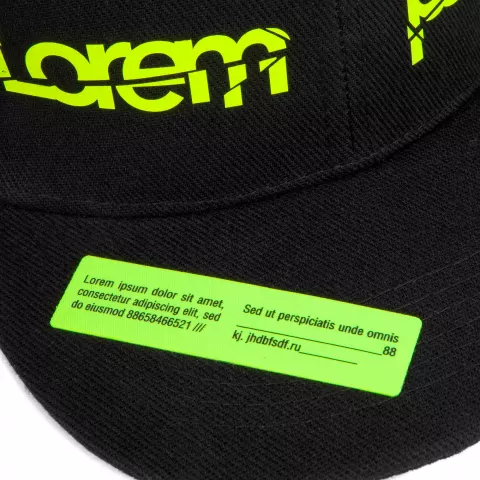 DTF-печать: Бейсболка Snapback с прямым козырьком — пример нанесения логотипа