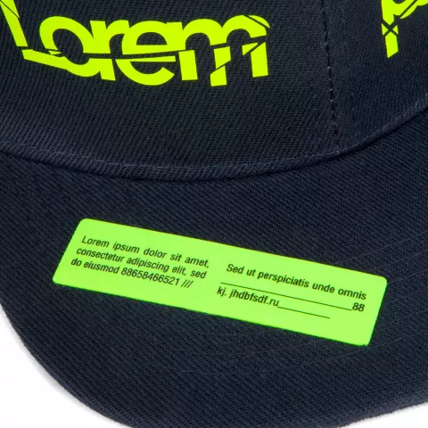 DTF-печать: Бейсболка Snapback с прямым козырьком — пример нанесения логотипа