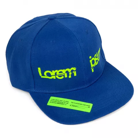 Флекс: Бейсболка Snapback с прямым козырьком — пример нанесения логотипа