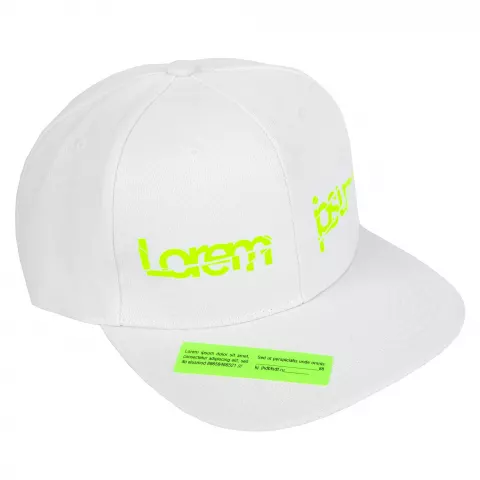 Флекс: Бейсболка Snapback с прямым козырьком — пример нанесения логотипа