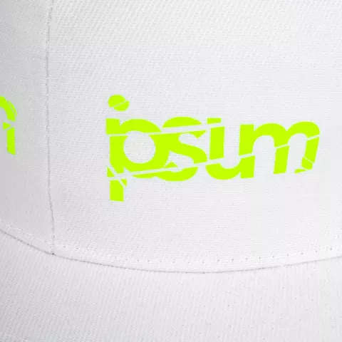 Флекс: Бейсболка Snapback с прямым козырьком — пример нанесения логотипа