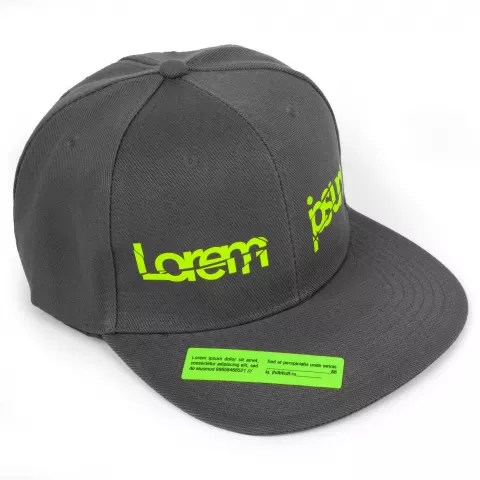 Флекс: Бейсболка Snapback с прямым козырьком — пример нанесения логотипа