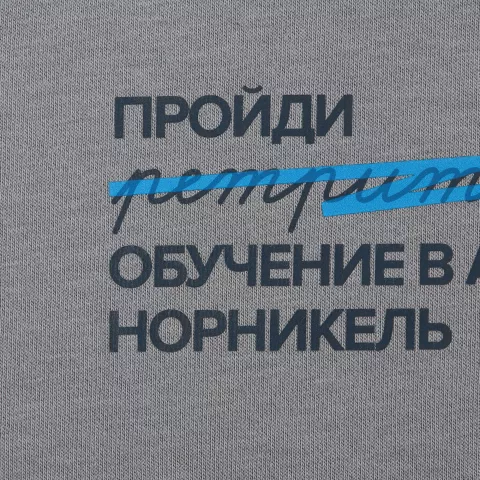 DTF-печать: Свитшот унисекс S1 — пример нанесения логотипа