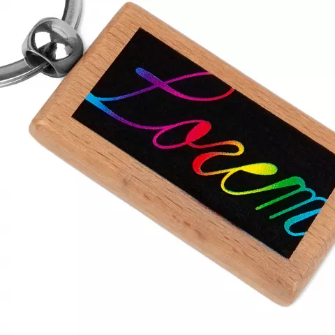 УФ-печать: Брелок Rectangle Amulet — пример нанесения логотипа