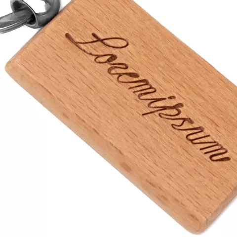 Лазерная гравировка: Брелок Rectangle Amulet — пример нанесения логотипа