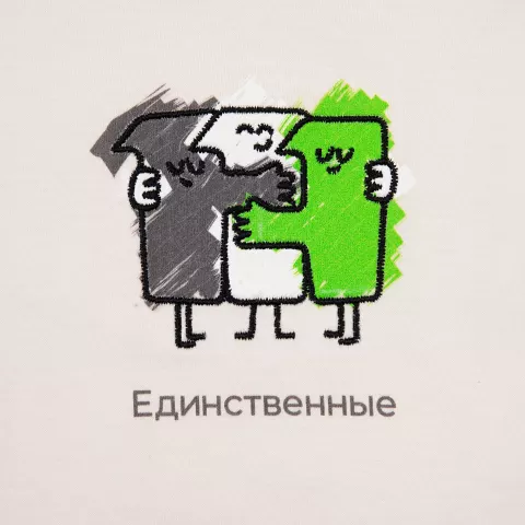 Прямая печать на ткани: Футболка унисекс T-Bolka 160 — пример нанесения логотипа
