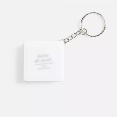 Тампопечать: Брелок с рулеткой Square — пример нанесения логотипа