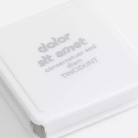 Тампопечать: Брелок с рулеткой Square — пример нанесения логотипа