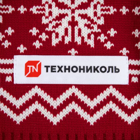 Шелкография: Шарф Elnik — пример нанесения логотипа