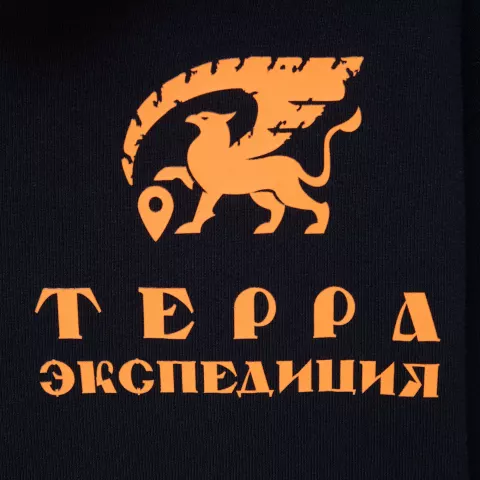 Шелкография: Толстовка на молнии с капюшоном Siverga Heavy 2.0 — пример нанесения логотипа