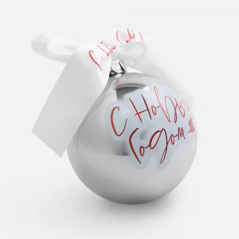 Тампопечать: Елочный шар Finery Gloss — пример нанесения логотипа