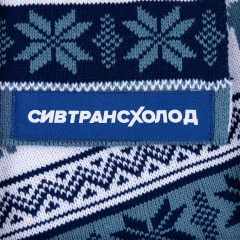 Шелкография: Шарф Mirakler — пример нанесения логотипа