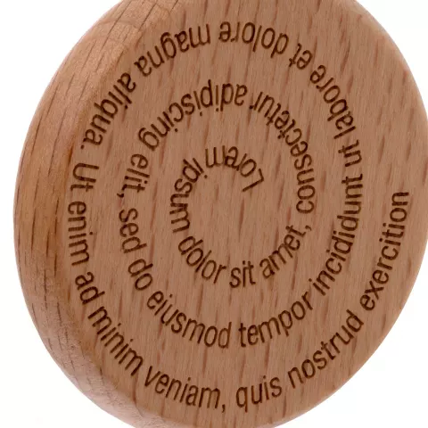 Лазерная гравировка: Брелок Circle Amulet — пример нанесения логотипа