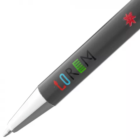 Тампопечать: Ручка шариковая Slim Beam — пример нанесения логотипа