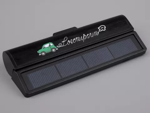 УФ-печать: Парковочная визитка Litera Solar — пример нанесения логотипа