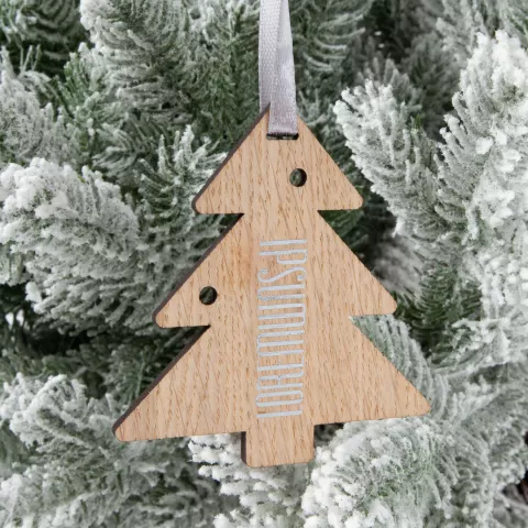 Тампопечать: Деревянная подвеска Christmate — пример нанесения логотипа