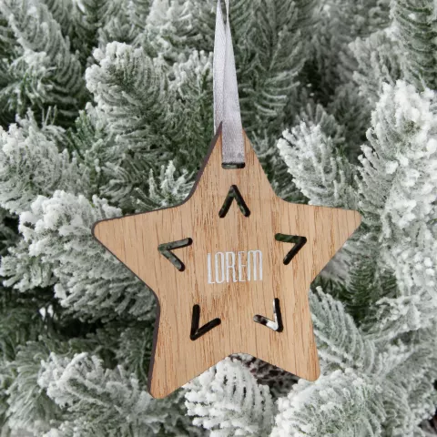 Тампопечать: Деревянная подвеска Christmate — пример нанесения логотипа