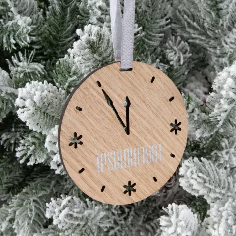 Тампопечать: Деревянная подвеска Christmate — пример нанесения логотипа