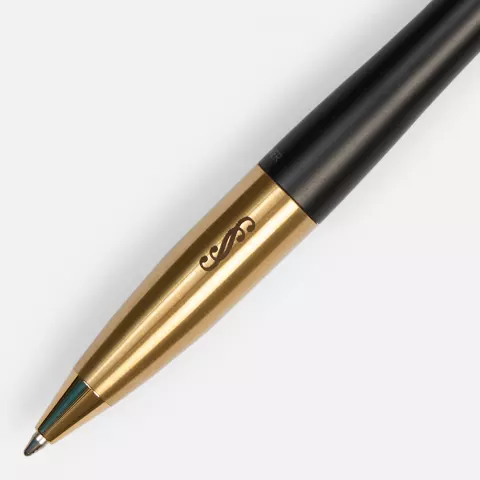 Лазерная гравировка: Ручка шариковая Parker Urban Twist Black GT — пример нанесения логотипа